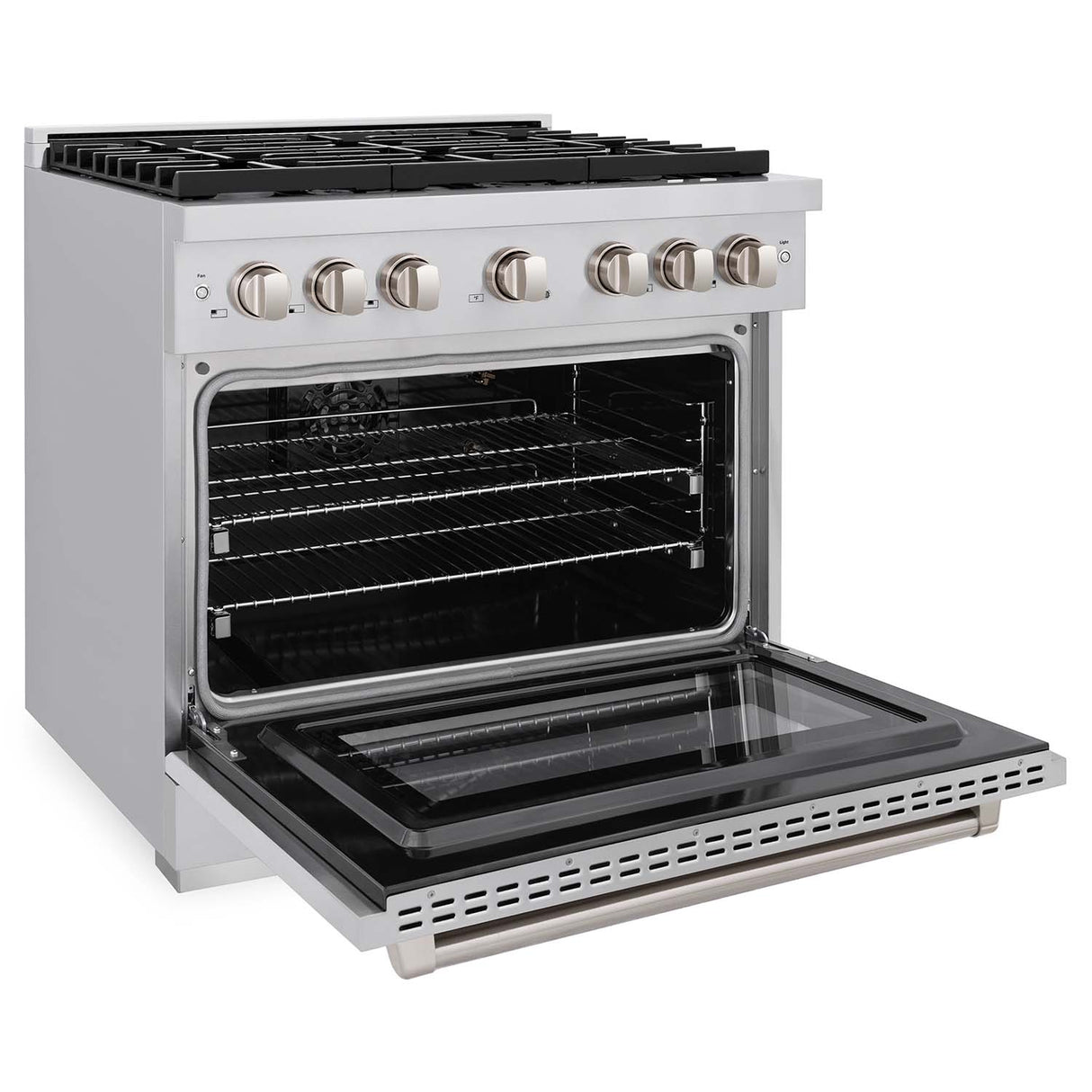 ZLINE 36 in. 5.2 cu. ft. 6 Burner Gas Range with Convection Gas Oven in Stainless Steel (SGR36)