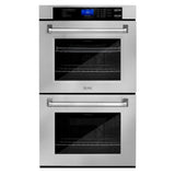 ZLINE Kitchen Package with Refrigeration, 30 in. Stainless Steel Rangetop, 30 in. Range Hood and 30 in. Double Wall Oven (4KPR-RTRH30-AWD)