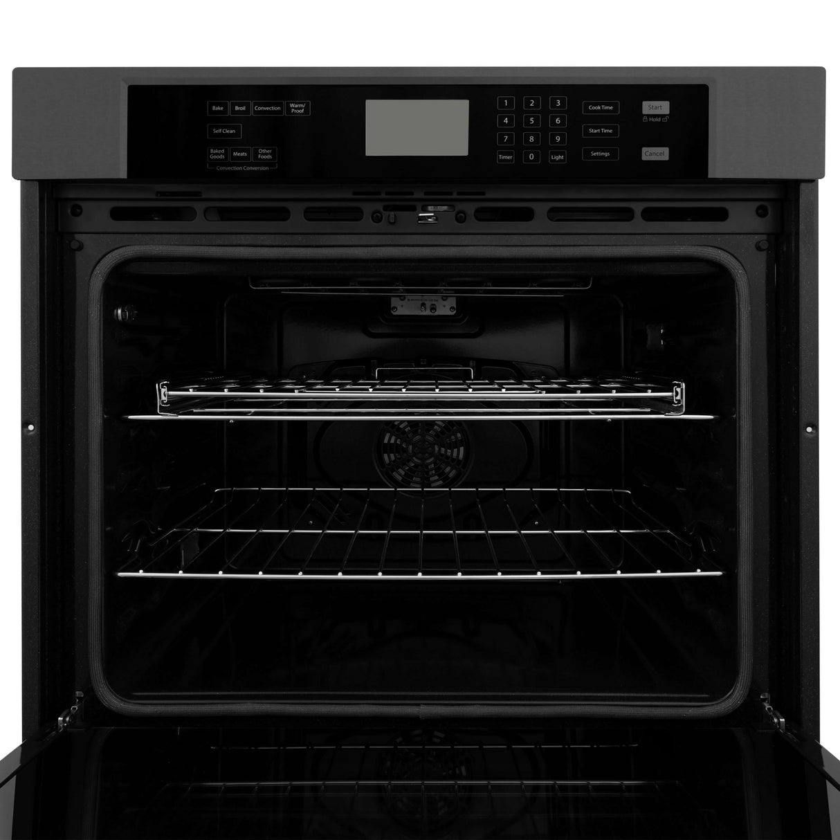 ZLINE 30 in. Professional Electric Single Wall Oven with Self Clean and True Convection in Black Stainless Steel (AWS-30-BS)