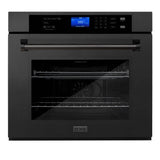 ZLINE 30 in. Professional Electric Single Wall Oven with Self Clean and True Convection in Black Stainless Steel (AWS-30-BS)