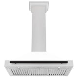 ZLINE 36 in. Autograph Edition in Fingerprint Resistant Stainless Steel Range Hood with White Matte Shell and Accented Handle (KB4SNZ-WM36)