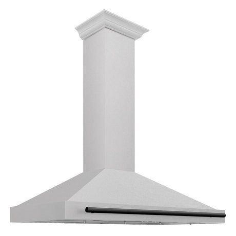 ZLINE 48 in. Autograph Edition DuraSnow Stainless Steel Range Hood with Matte Black Accents