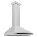 ZLINE 36 in. Autograph Edition Fingerprint Resistant Stainless Steel Range Hood with Matte Black Handle