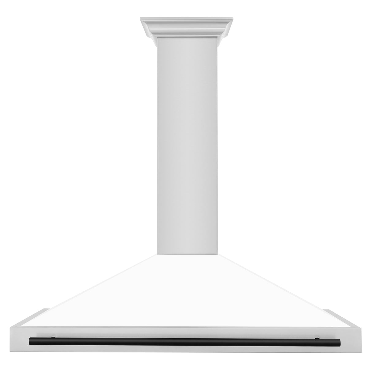 ZLINE 48 in. Autograph Edition Stainless Steel Range Hood with White Matte Shell and Accents (KB4STZ-WM48)