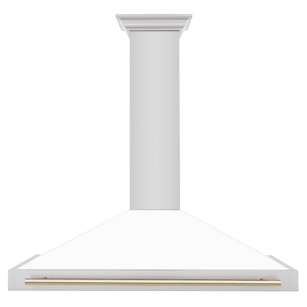 ZLINE 48 in. Autograph Edition Stainless Steel Range Hood with White Matte Shell and Accents (KB4STZ-WM48)