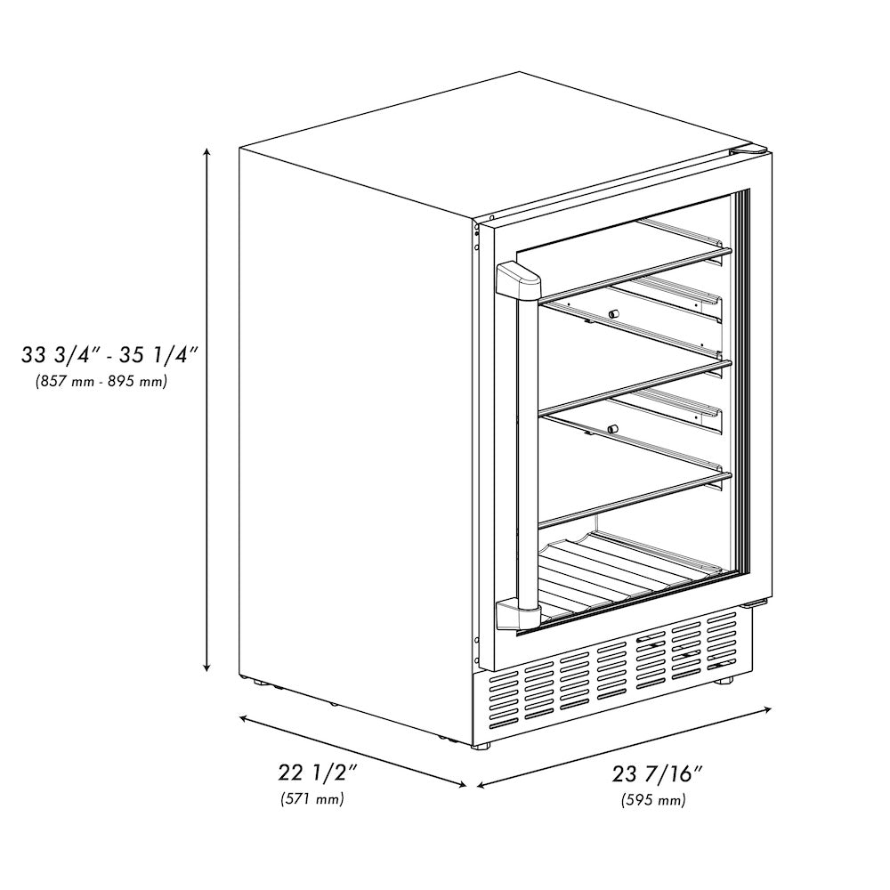 ZLINE Kitchen Package with Refrigeration, 48 in. Stainless Steel Dual Fuel Range, 36 in. Range Hood, Microwave Drawer, 24 in. Tall Tub Dishwasher and Beverage Fridge (6KPR-RARH48-MWDWV-RBV)