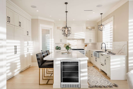 ZLINE Autograph Edition 24 in. Monument 154 Can Beverage Fridge in Stainless Steel with Matte Black Accents (RBVZ-US-24-MB)