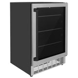 ZLINE Autograph Edition Kitchen Package with 24 in. Wine Cooler and 24 in. Beverage Fridge with Matte Black Accents (2AKP-RBV-RWV-MB)