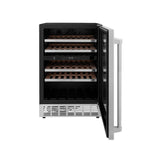 ZLINE Kitchen Package with Refrigeration, 36 in. Stainless Steel Gas Range, 36 in. Range Hood, Microwave Drawer, 24 in. Tall Tub Dishwasher and Wine Cooler (6KPR-SGRRH36-MWDWV-RWV)