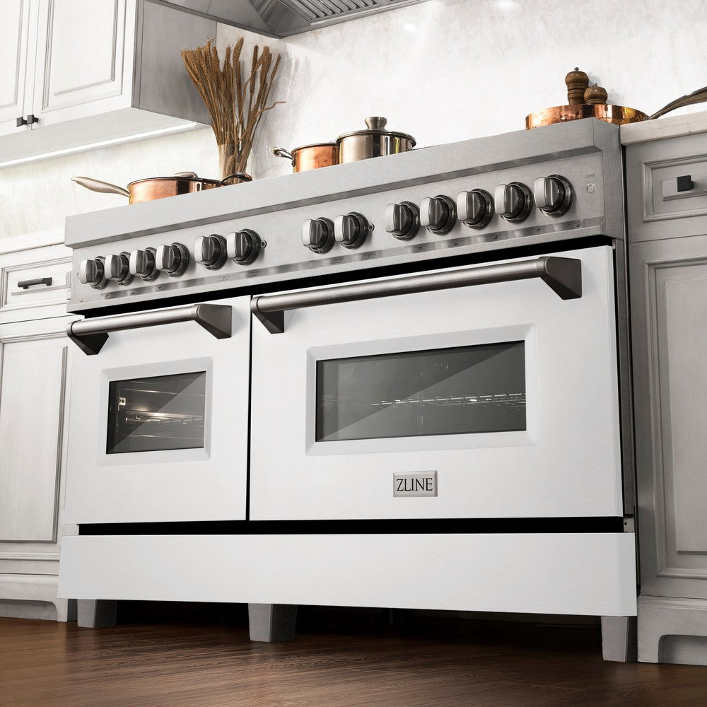 ZLINE 60 in. 7.4 cu. ft. Dual Fuel Range with Gas Stove and Electric Oven in Fingerprint Resistant Stainless Steel (RAS-SN-60)