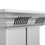 ZLINE Island Mount Range Hood in Stainless Steel with Built-in ZLINE CrownSound Bluetooth Speakers (GL9iCRN-BT)