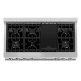 ZLINE Kitchen Package with 48 in. Stainless Steel Rangetop and 48 in. Single Wall Oven (2KP-RTAWS48)