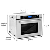 ZLINE Kitchen Package with Refrigeration, 36 in. Stainless Steel Rangetop, 30 in. Range Hood, 30 in. Single Wall Oven and 24 in. Tall Tub Dishwasher (5KPR-RTRH30-AWSDWV)