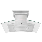 ZLINE Ducted Vent Wall Mount Range Hood in Stainless Steel with Built-in ZLINE CrownSound Bluetooth Speakers (KN4CRN-BT)