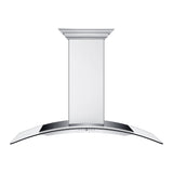 ZLINE Ducted Vent Wall Mount Range Hood in Stainless Steel with Built-in ZLINE CrownSound Bluetooth Speakers (KN4CRN-BT)