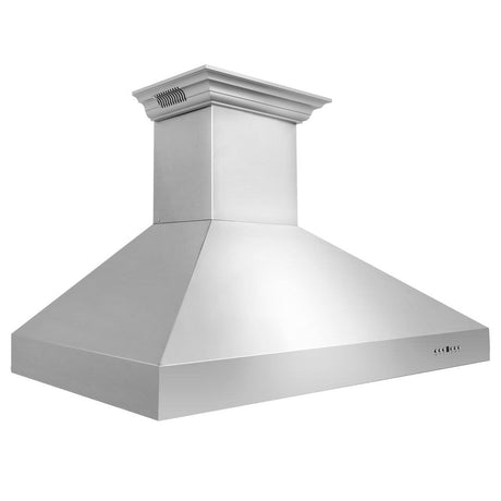 ZLINE Professional Wall Mount Range Hood in Stainless Steel with Built-in ZLINE CrownSound Bluetooth Speakers (697CRN-BT)