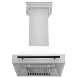 ZLINE 30 in. Autograph Edition Stainless Steel Range Hood with White Matte Shell and Accents (8654STZ-WM30)