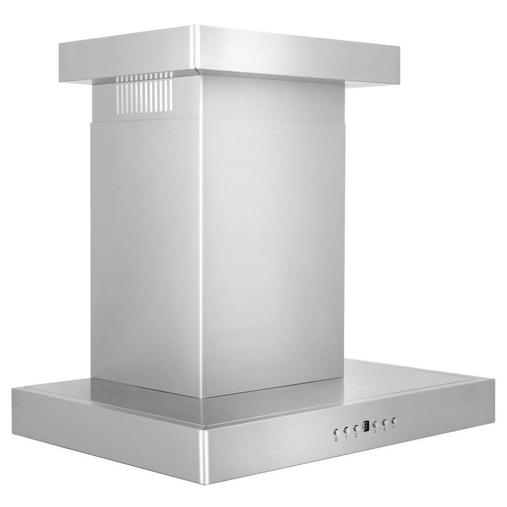 ZLINE Convertible Vent Wall Mount Range Hood in Stainless Steel with Crown Molding (KECRN)