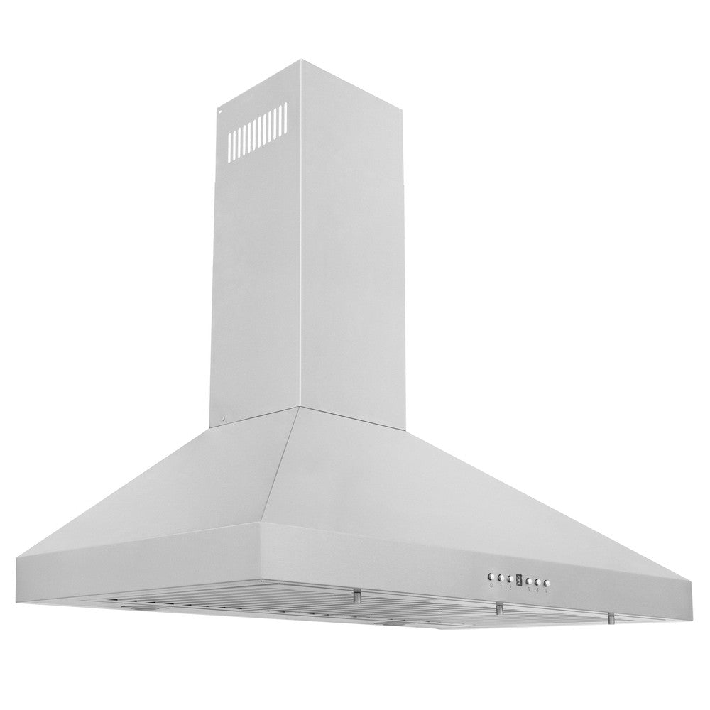 ZLINE Convertible Vent Wall Mount Range Hood in Stainless Steel (KL3) 36" size side.