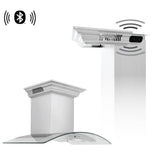 ZLINE Ducted Vent Wall Mount Range Hood in Stainless Steel with Built-in ZLINE CrownSound Bluetooth Speakers (KN4CRN-BT)