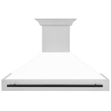 ZLINE 48 in. Autograph Edition Stainless Steel Range Hood with White Matte Shell and Handle (8654STZ-WM48)