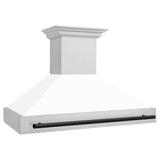 ZLINE 48 in. Autograph Edition Stainless Steel Range Hood with White Matte Shell and Handle (8654STZ-WM48)