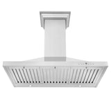 ZLINE Convertible Vent Wall Mount Range Hood in Stainless Steel with Crown Molding (KBCRN)