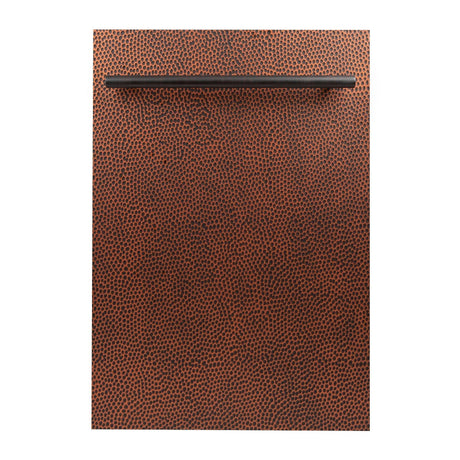ZLINE 18" Dishwasher Panel with Modern Handle - Hand-Hammered Copper