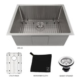 ZLINE 23 in. Meribel Undermount Single Bowl Kitchen Sink with Bottom Grid (SRS-23)