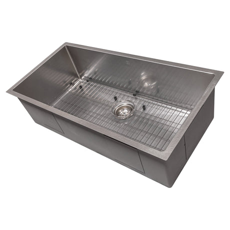 ZLINE 36 in. Classic Series Undermount Single Bowl Sink (SRS-36) in DuraSnow