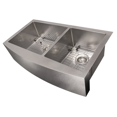 ZLINE 36" Farmhouse Series Double Bowl Apron Sink (SA60D) - Rustic Kitchen & Bath - Sinks - ZLINE Kitchen and Bath