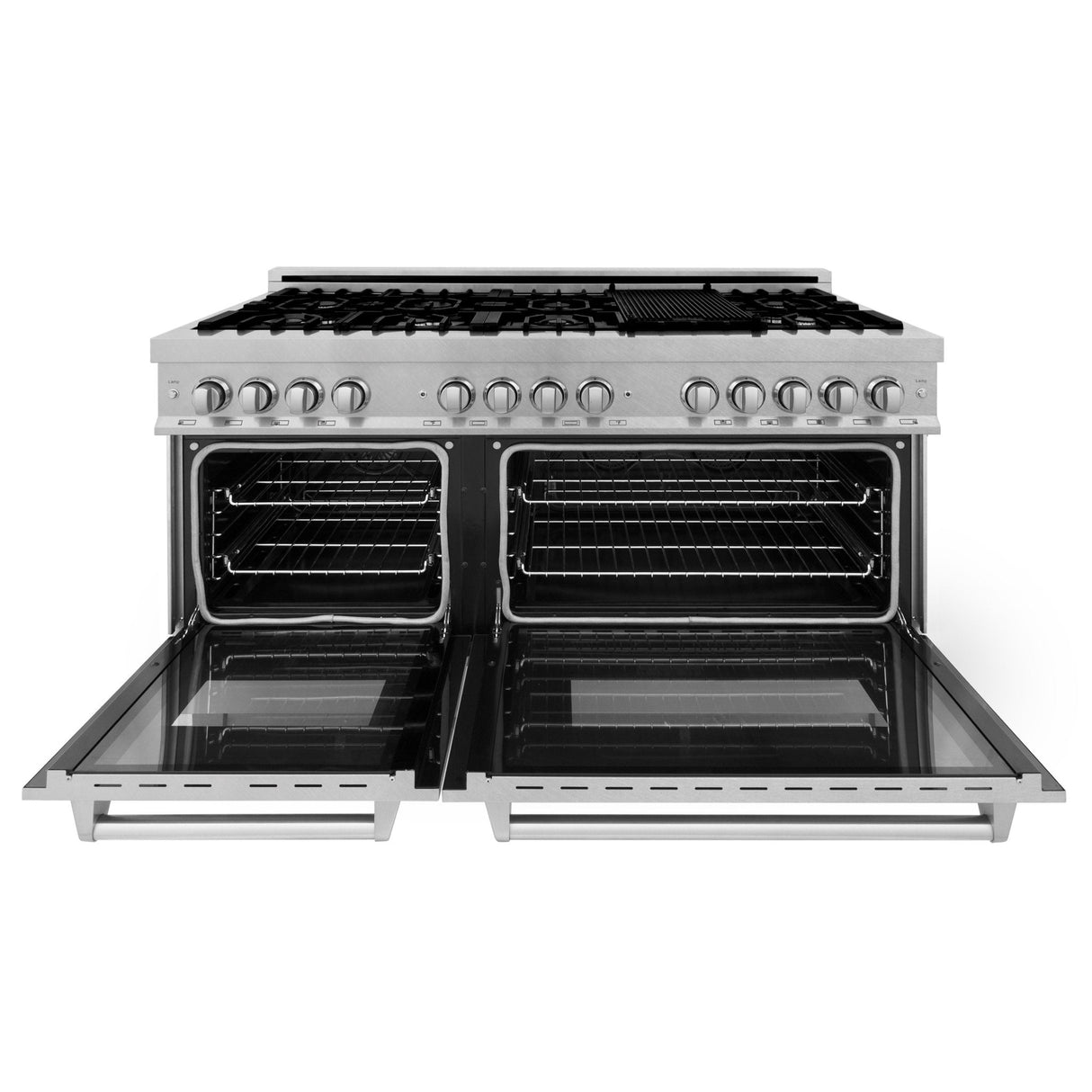 ZLINE 60 in. 7.4 cu. ft. Dual Fuel Range with Gas Stove and Electric Oven in Fingerprint Resistant Stainless Steel (RAS-SN-60)