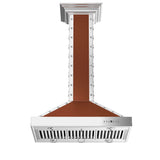 ZLINE 30 in. Designer Series Copper and Stainless Island Range Hood (KB2i-CSSXS)