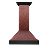 ZLINE Designer Series Wall Mount Range Hood in Embossed Copper with Oil-Rubbed Bronze Bands (655-EBXXX)