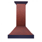 ZLINE Designer Series Wall Mount Range Hood in Embossed Copper with Oil-Rubbed Bronze Bands (655-EBXXX)