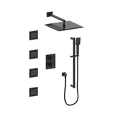 ZLINE Crystal Bay Thermostatic Shower System with Body Jets in Matte Black