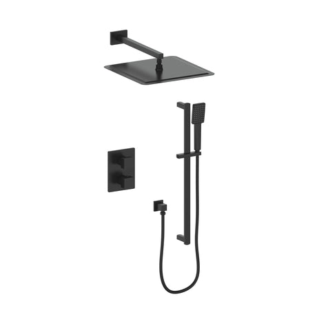 ZLINE Crystal Bay Thermostatic Shower System in Matte Black