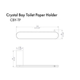ZLINE Crystal Bay Toilet Paper Holder with Color Options (CBY-TP)