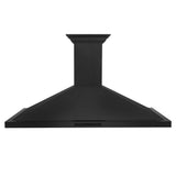 ZLINE Ducted Vent Wall Mount Range Hood in Black Stainless Steel with Built-in ZLINE CrownSound Bluetooth Speakers (BSKBNCRN-BT)