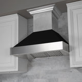 ZLINE Ducted Fingerprint Resistant Stainless Steel Range Hood with Black Matte Shell (8654BLM)