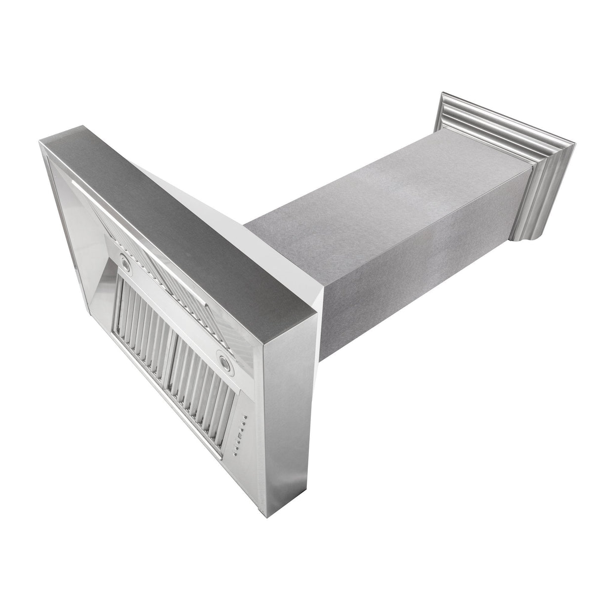 ZLINE 36 in. Kitchen Package with DuraSnow Stainless Steel Dual Fuel Range with White Matte Door and Convertible Vent Range Hood (2KP-RASWMRH36)