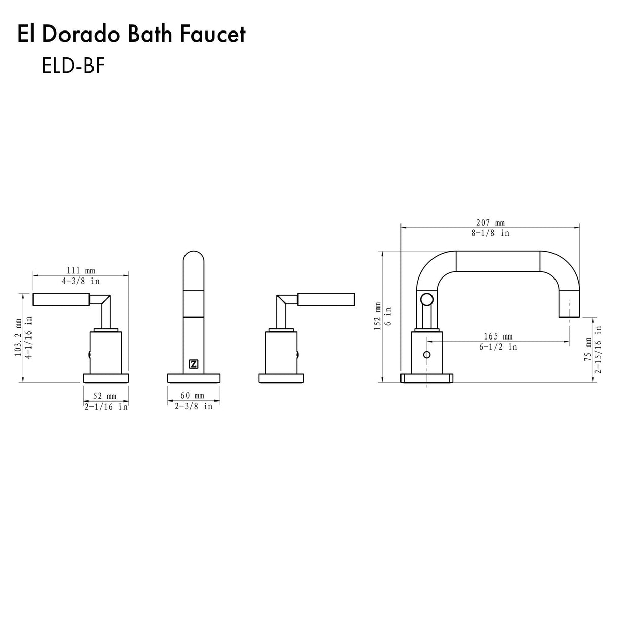 ZLINE El Dorado Bath Faucet (ELD-BF)