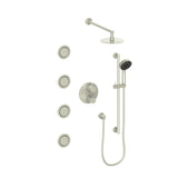 ZLINE Emerald Bay Thermostatic Shower System with Body Jets (EMBY-SHS-T3) in brushed nickel