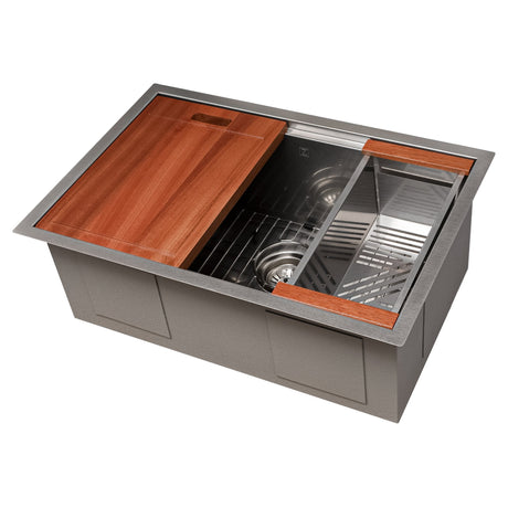 ZLINE Garmisch 27" Undermount Single Bowl Sink with Accessories (SLS) - Rustic Kitchen & Bath - ZLINE Kitchen and Bath