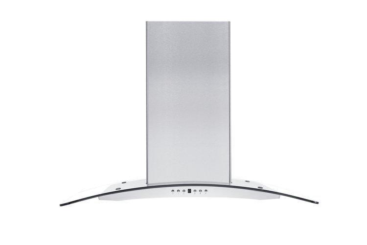 ZLINE Convertible Vent Island Mount Range Hood in Stainless Steel and Glass (GL14i)