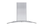 ZLINE Convertible Vent Island Mount Range Hood in Stainless Steel and Glass (GL14i)