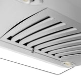 ZLINE Convertible Vent Island Mount Range Hood in Stainless Steel and Glass (GL14i)