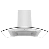 ZLINE Convertible Vent Island Mount Range Hood in Stainless Steel and Glass (GL14i)