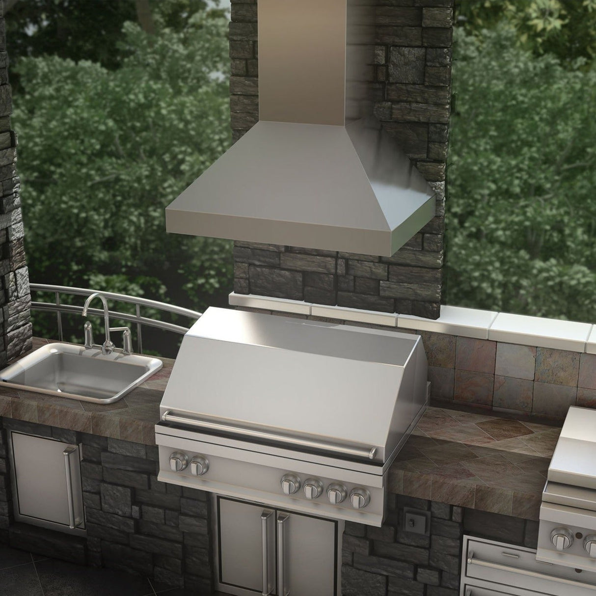 ZLINE Outdoor Wall Mount Range Hood in Stainless Steel (597-304)