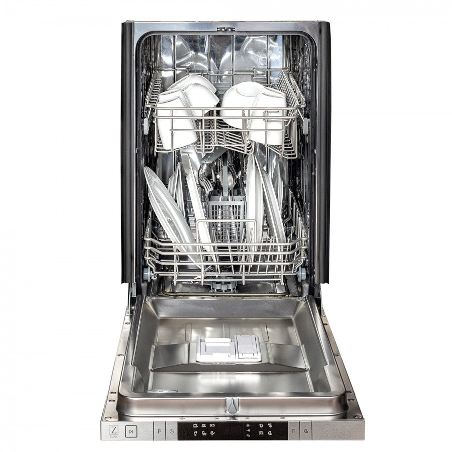 ZLINE 18 in. Compact Top Control Dishwasher with Copper Panel and Traditional Handle, 52dBa (DW-C-H-18)